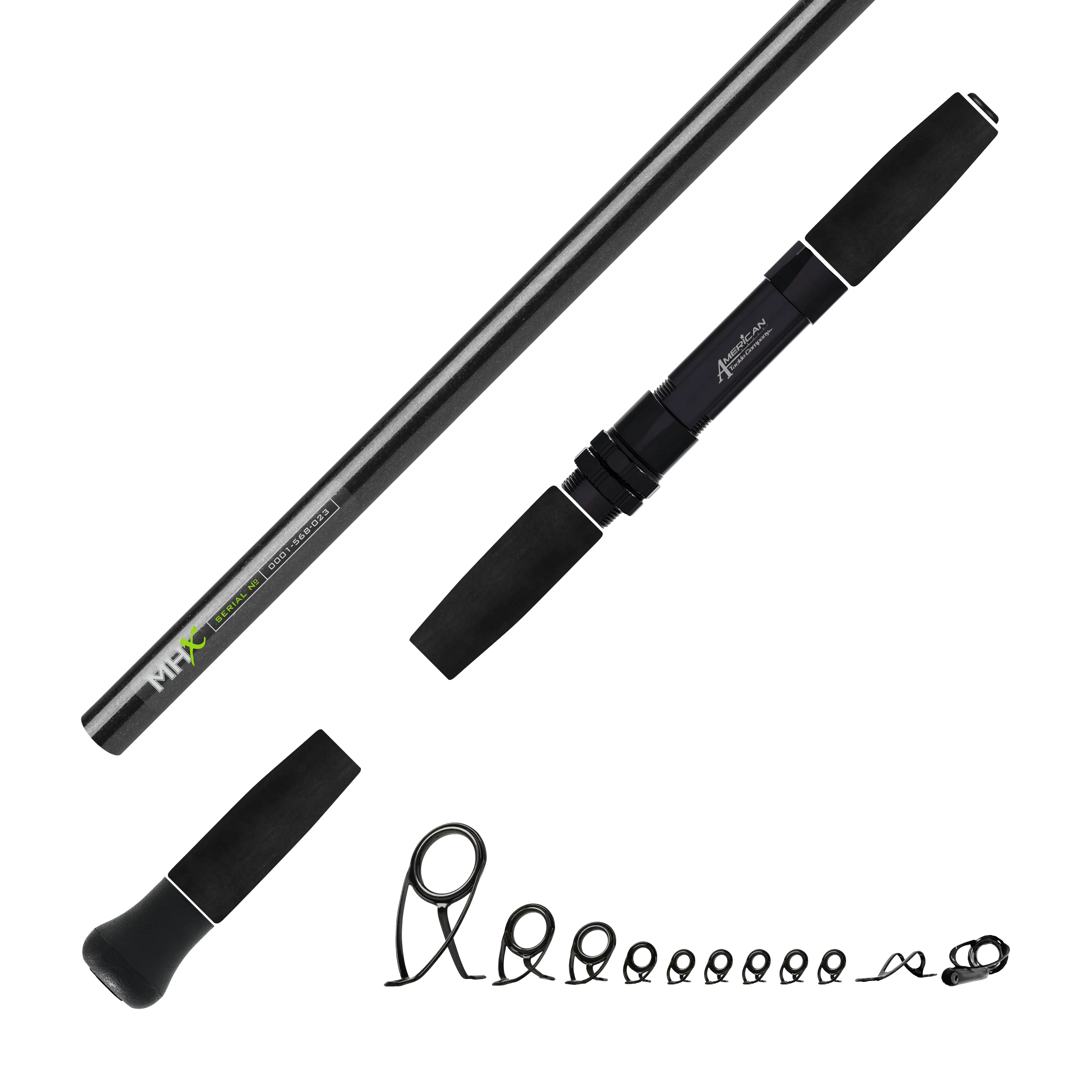 Heavy Inshore Saltwater Spinning Kits - Metallic Black Pearl