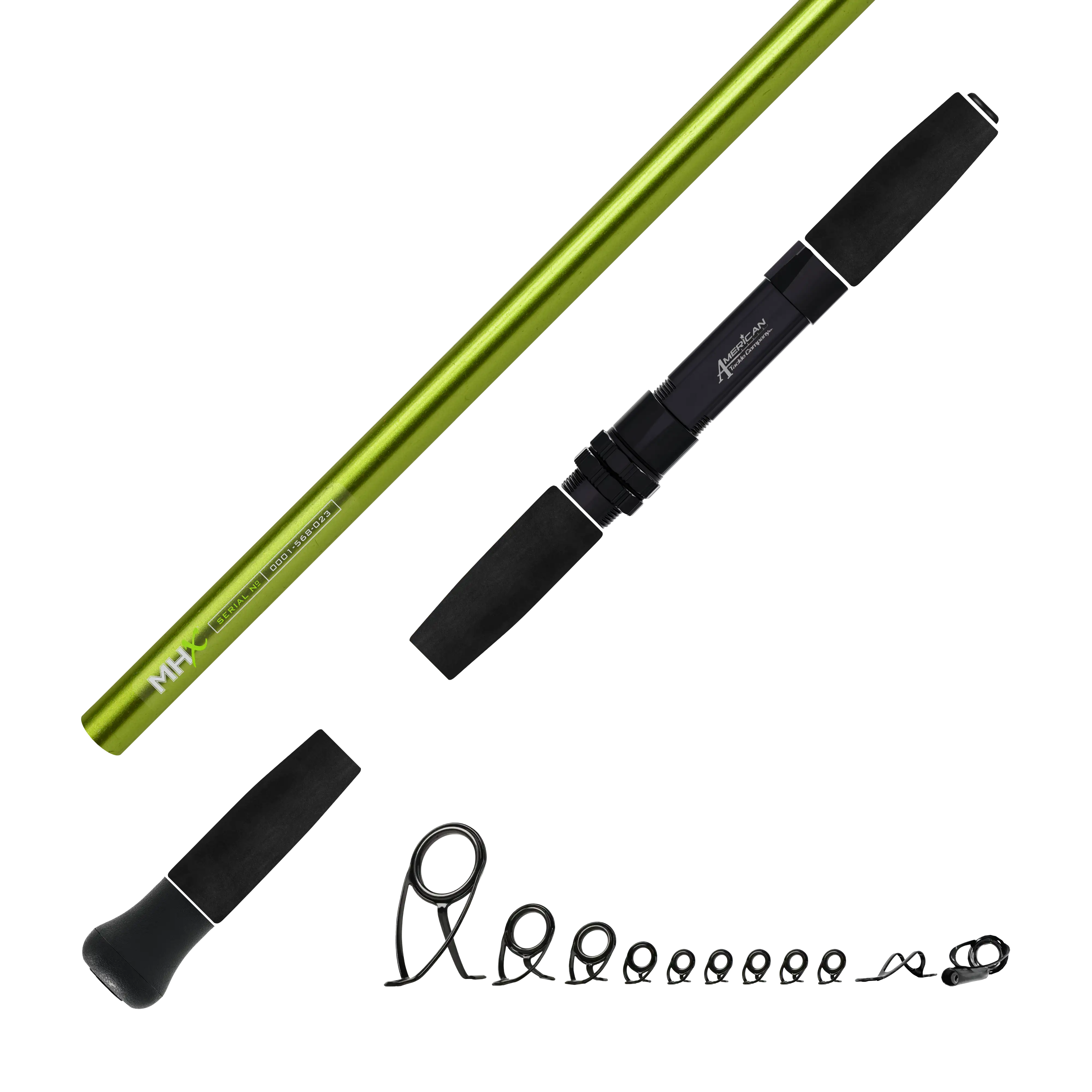 Heavy Inshore Saltwater Spinning Kits - Metallic Lime Green