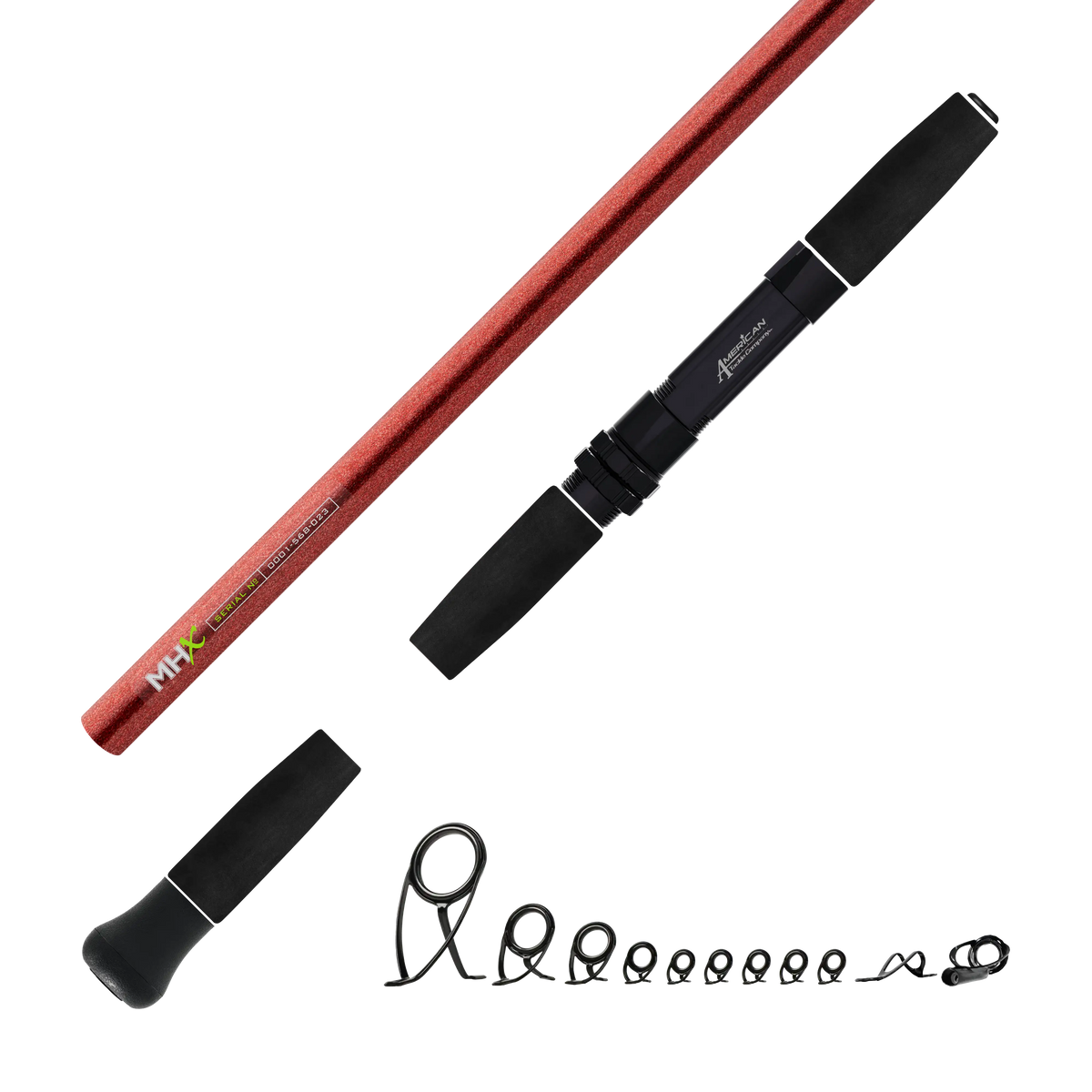 Heavy Inshore Saltwater Spinning Kits - Metallic Red