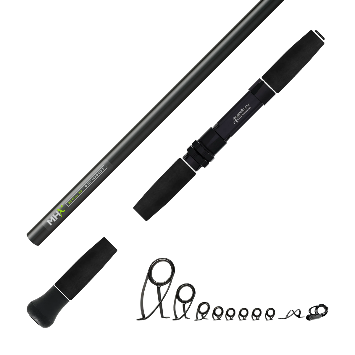 20-40 lb fishing pole salwater fishing Heavy Inshore Saltwater Spinning Rod Kits 12-20lb Line Weight Alps AT Aluminum Single while the 7’ rod Model:CVL-45B