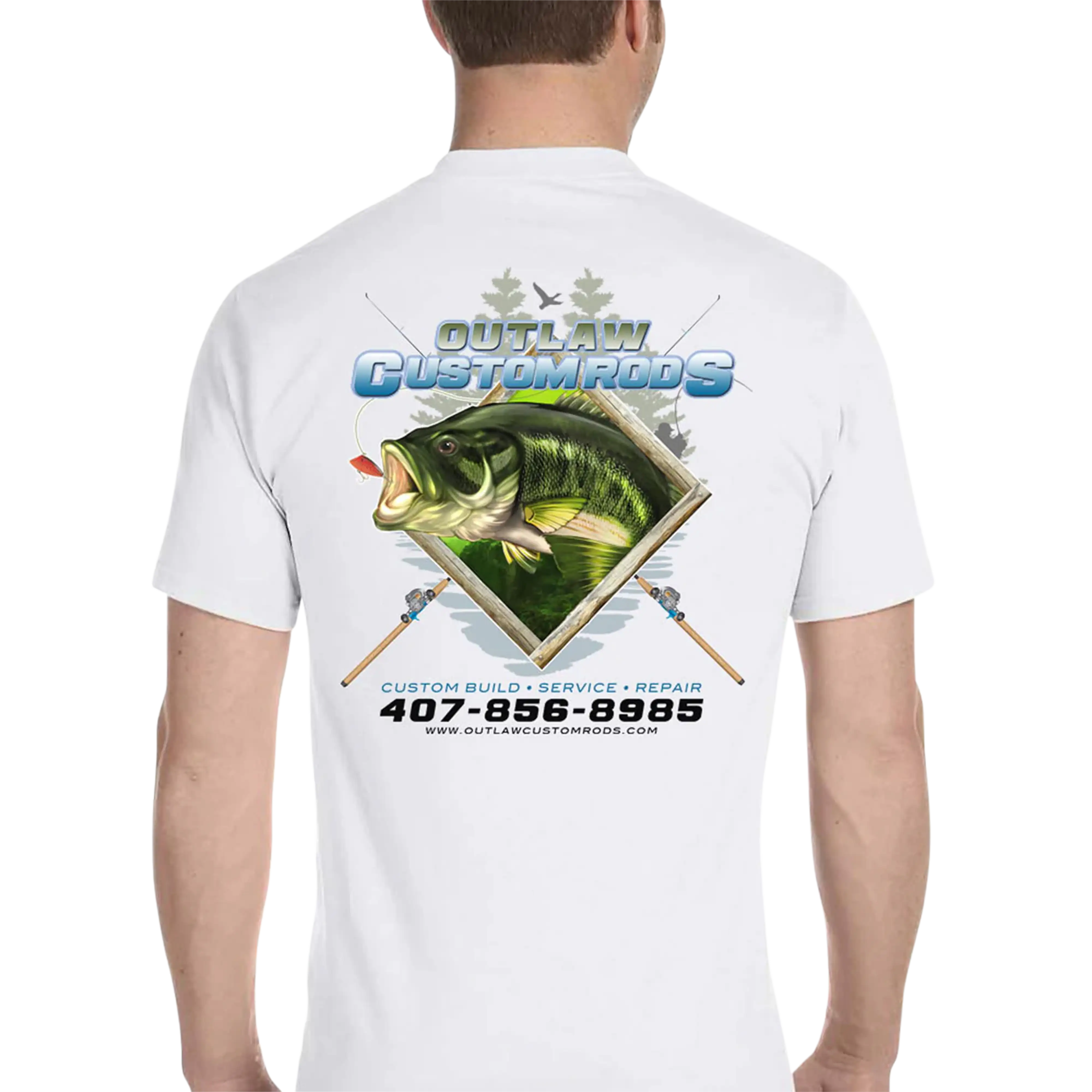 Custom T-Shirt: Largemouth Bass Chasing Lure