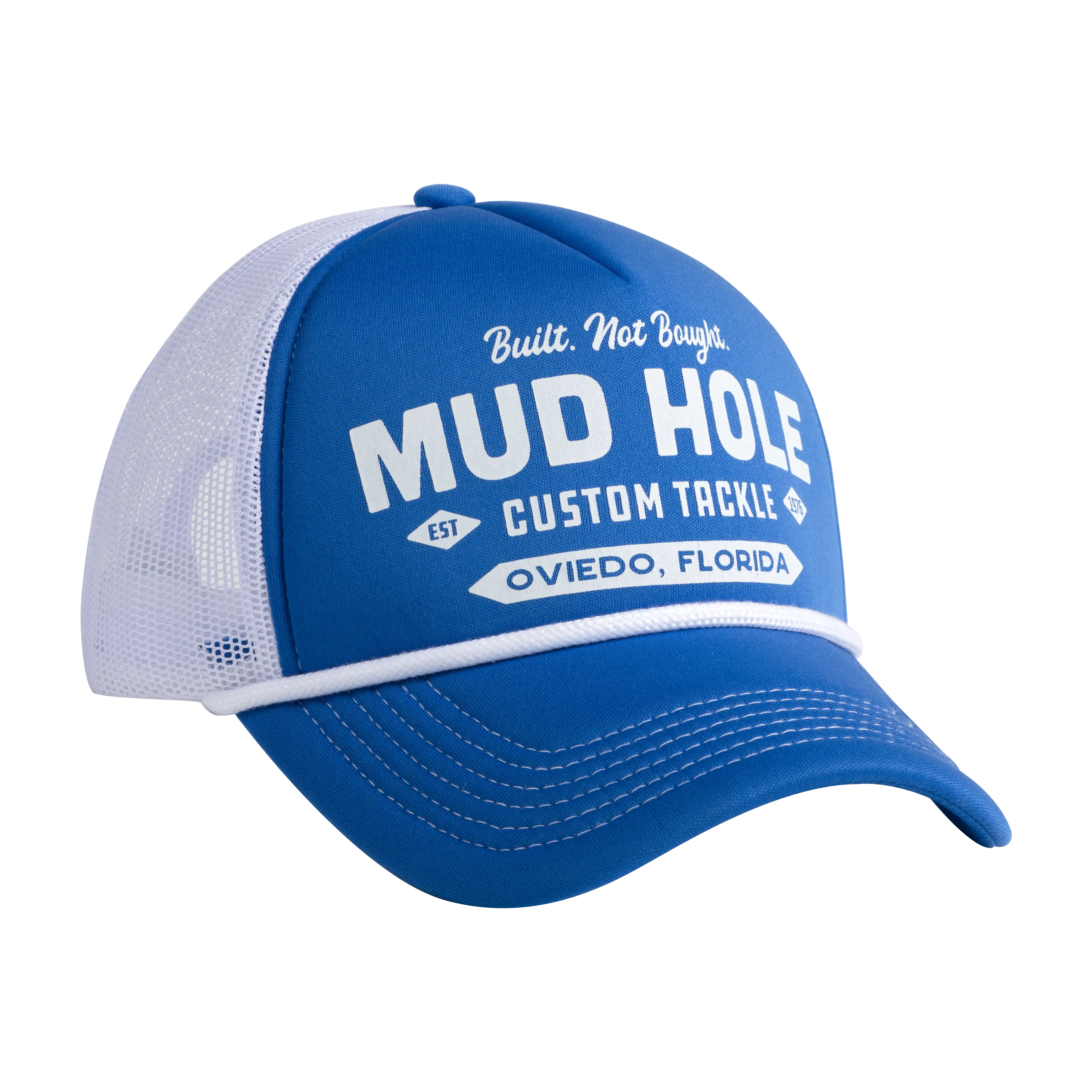 Mud Hole Trucker Hat - Blue/White