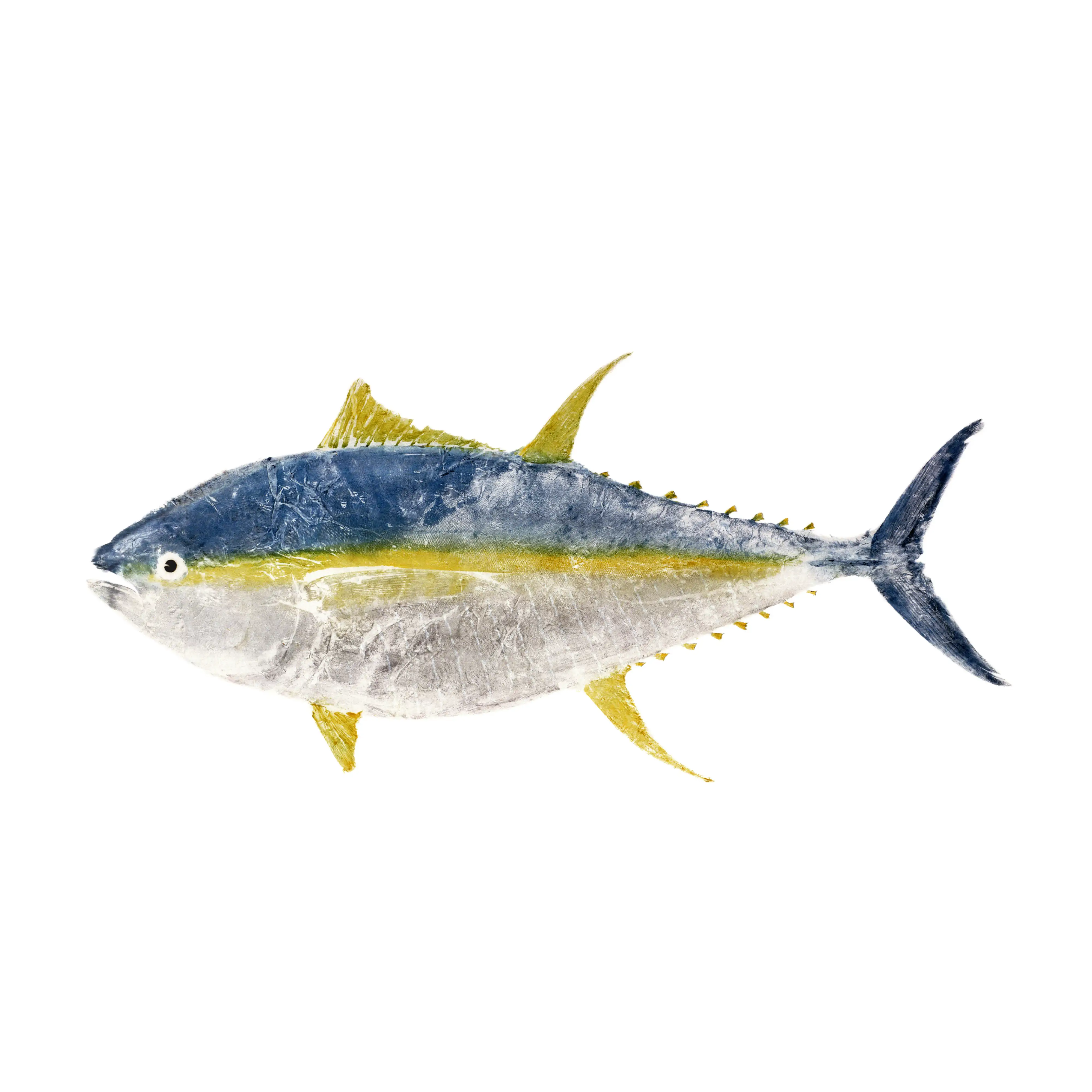 Mud Hole Japanese Gyotaku Fish Art Decals by Marshall Madruga