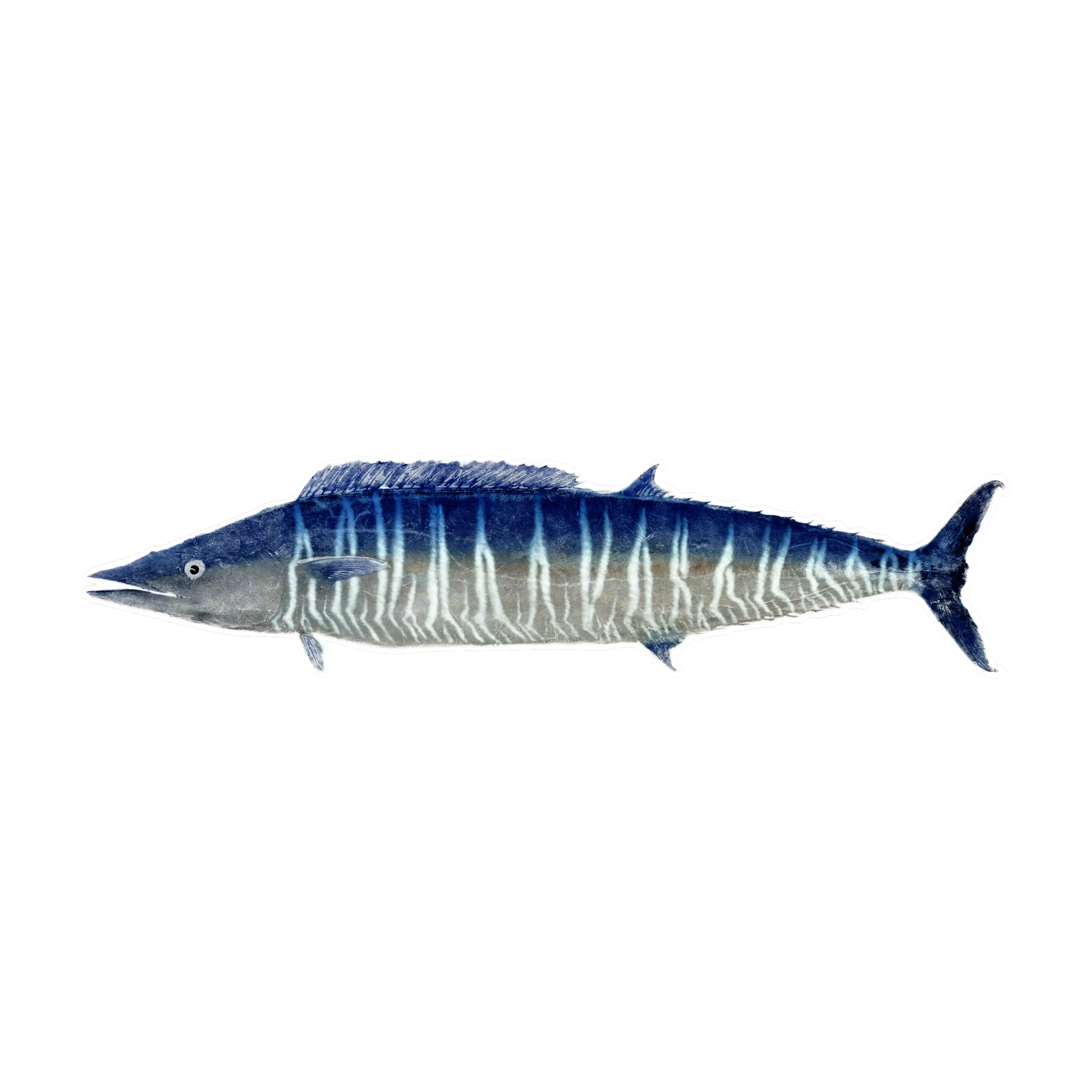 Mud Hole Japanese Gyotaku Fish Art Decals by Marshall Madruga