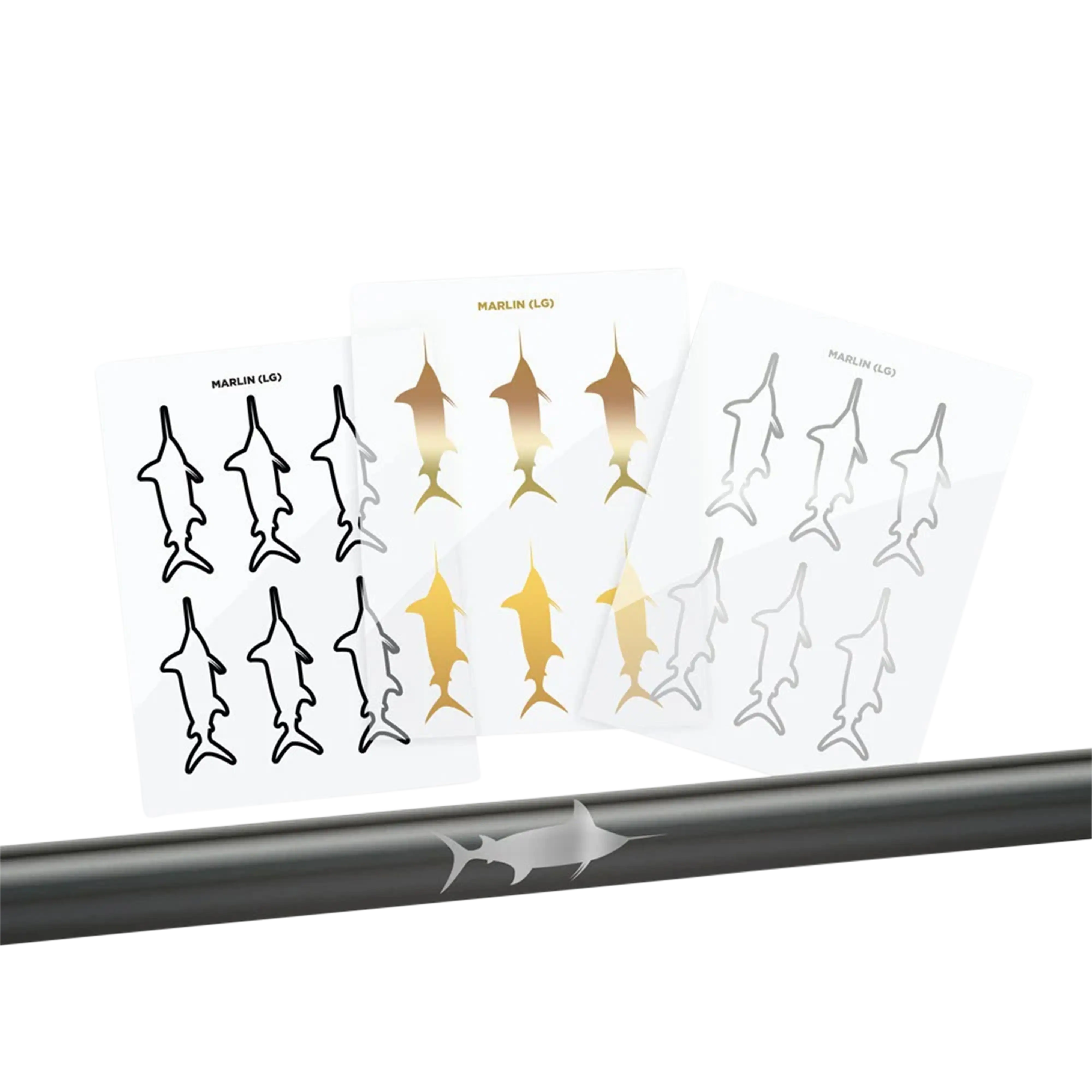 Mud Hole Marlin Silhouette Rod Decals - Peel & Stick