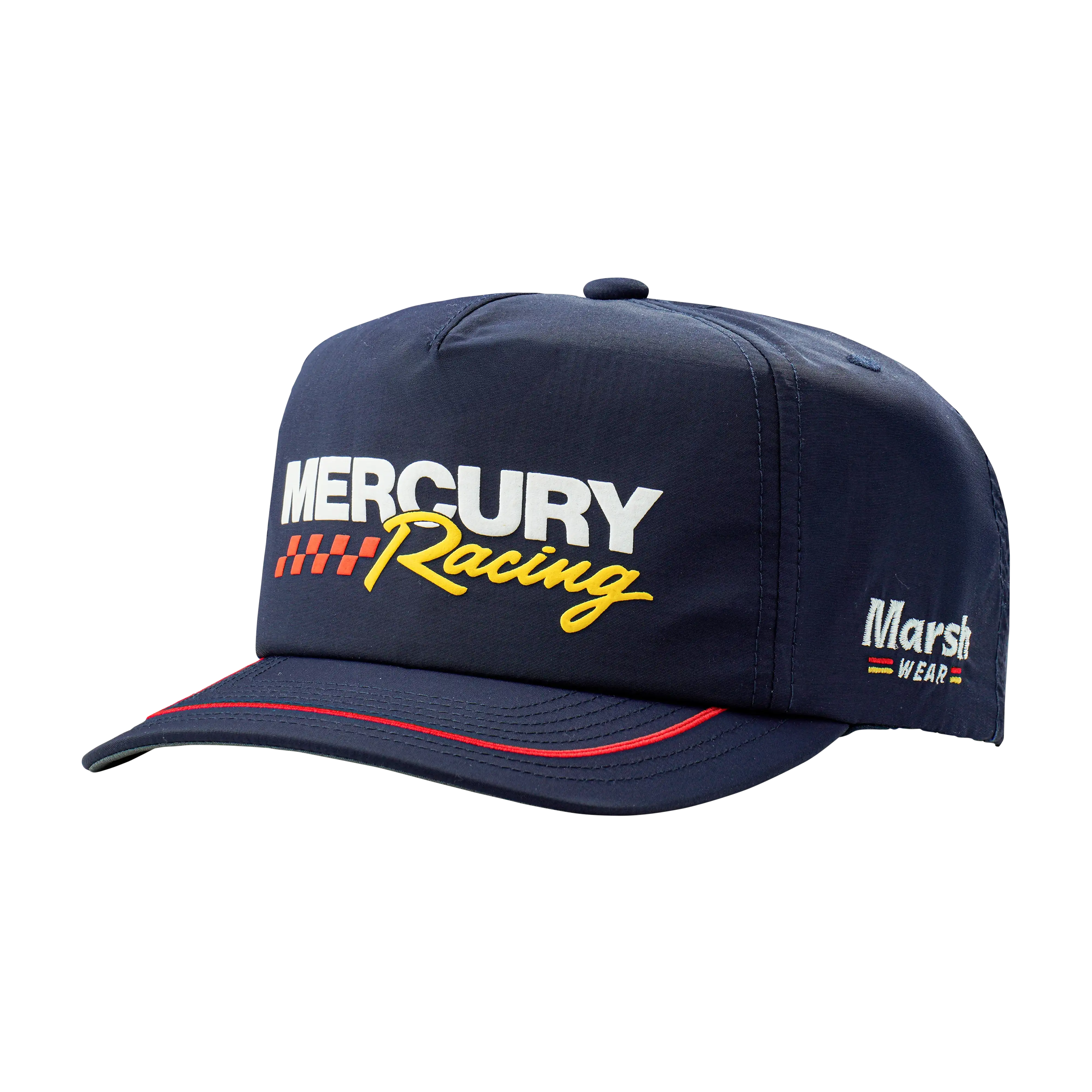 Mercury Racing Trucker Hat – Black/Red, Adjustable Canvas Cap (Free Same Day Shipping)