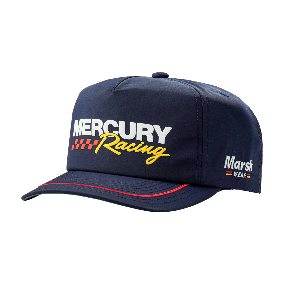 Mercury Racing Trucker Hat – Black/Red, Adjustable Canvas Cap (Free Same Day Shipping)