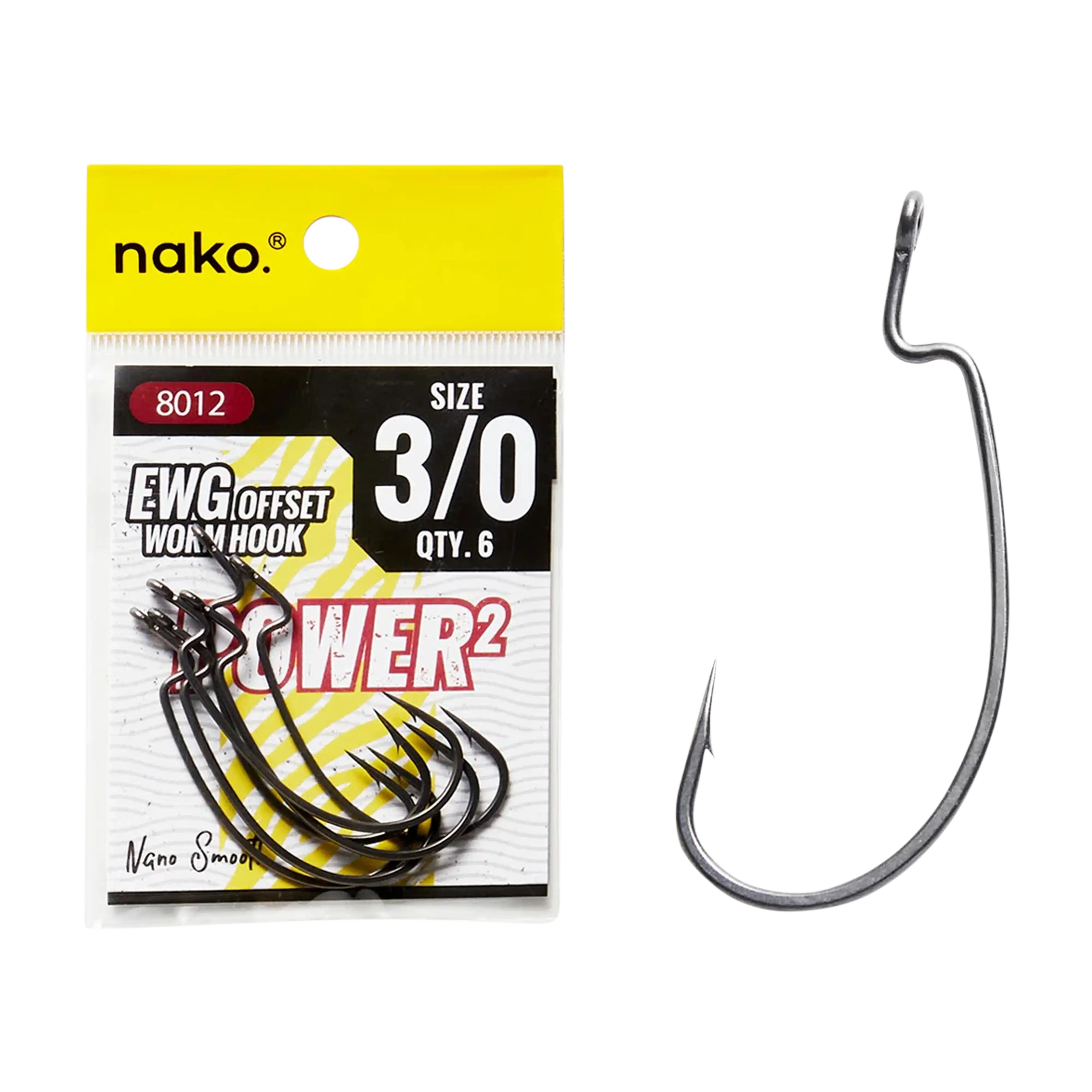 Nako Power EWG Offset Hooks - 6pk