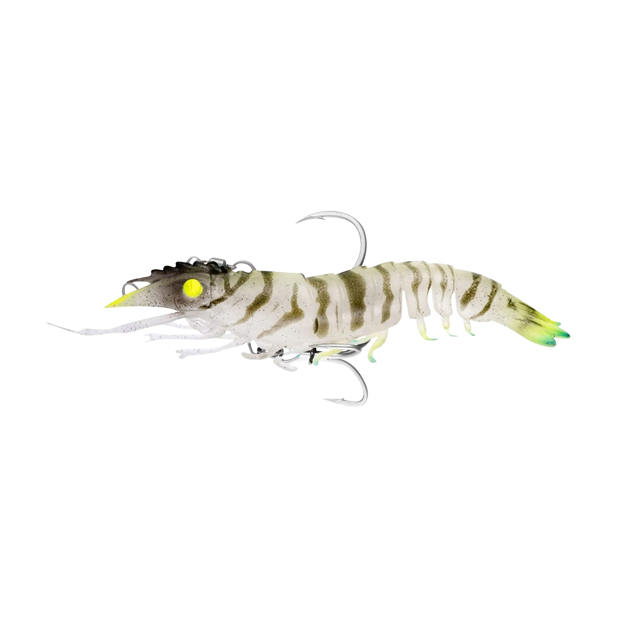 5pcs pack professional simulate shrimp fishing lures for catch fish Nomad Design Live Ops Sumo Black Friday Zebco 202 5 Ft. and jewfish Color:Jail Bird Chrome