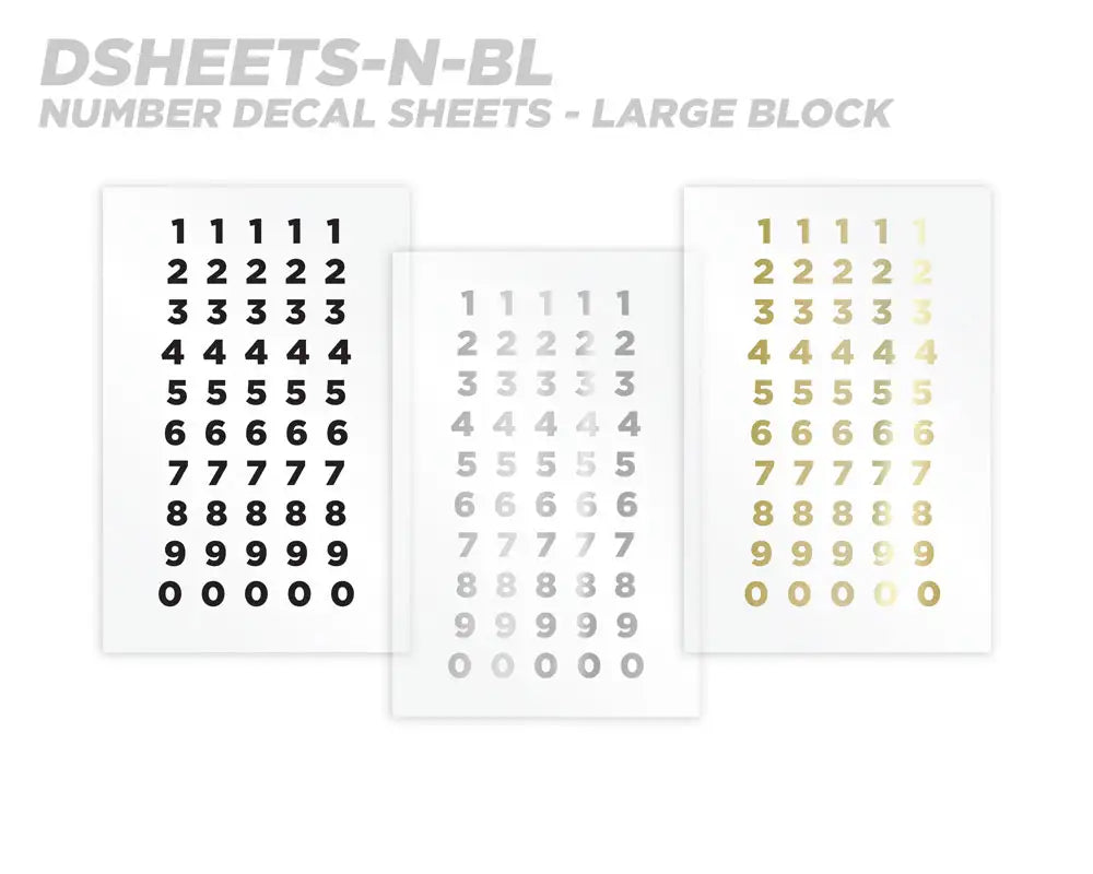 Numeric Rod Decals - Peel & Stick Numbers