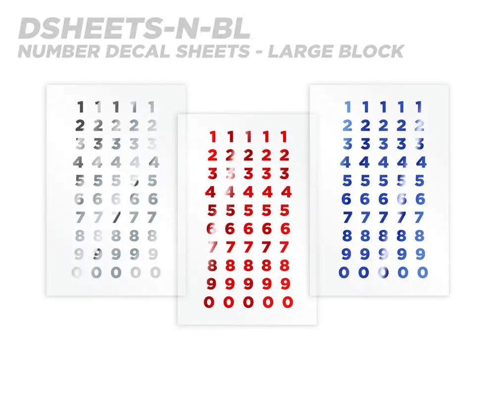 Numeric Rod Decals - Peel & Stick Numbers