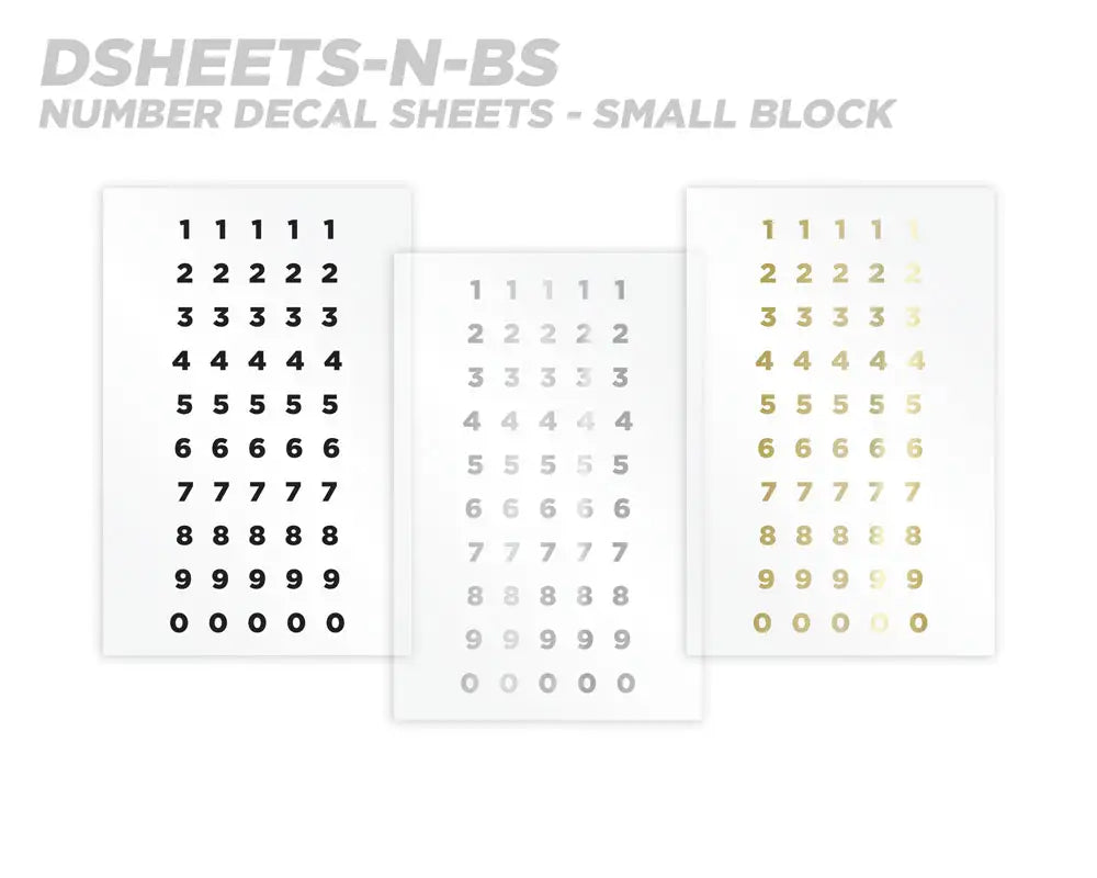 Numeric Rod Decals - Peel & Stick Numbers