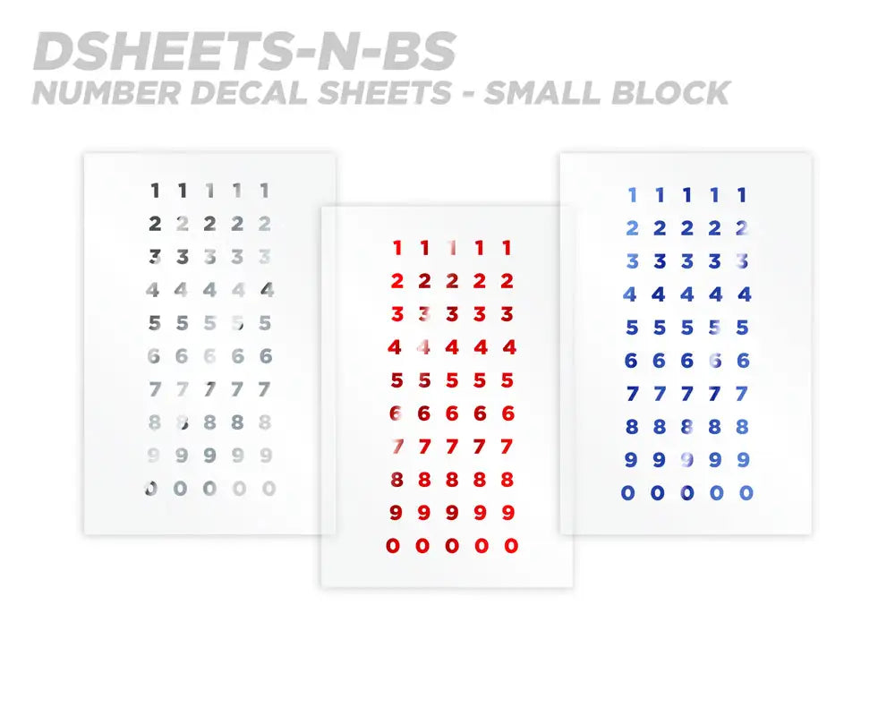 Numeric Rod Decals - Peel & Stick Numbers