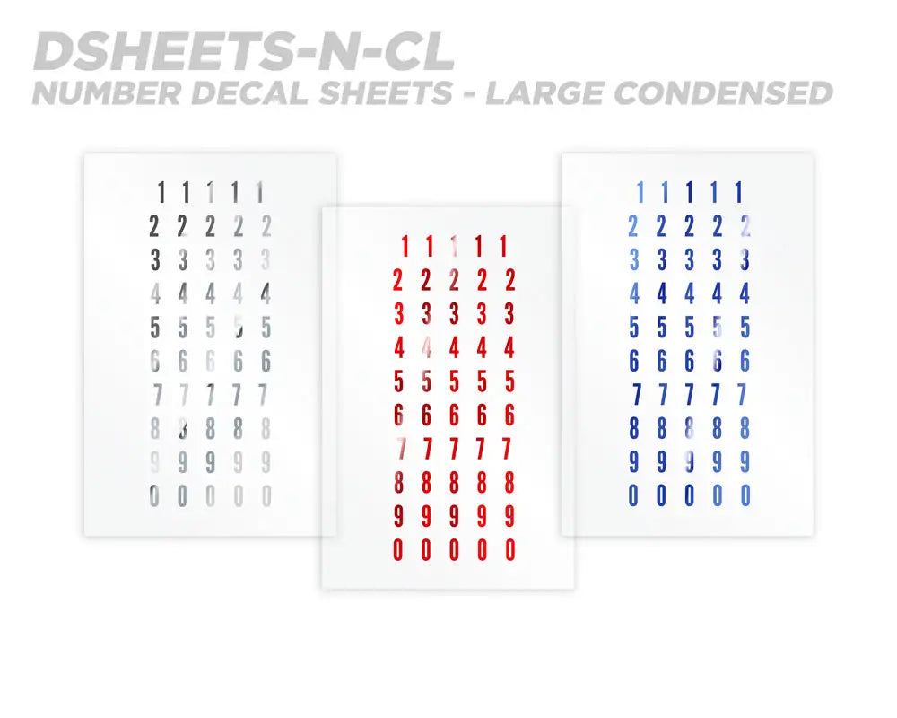 Numeric Rod Decals - Peel & Stick Numbers