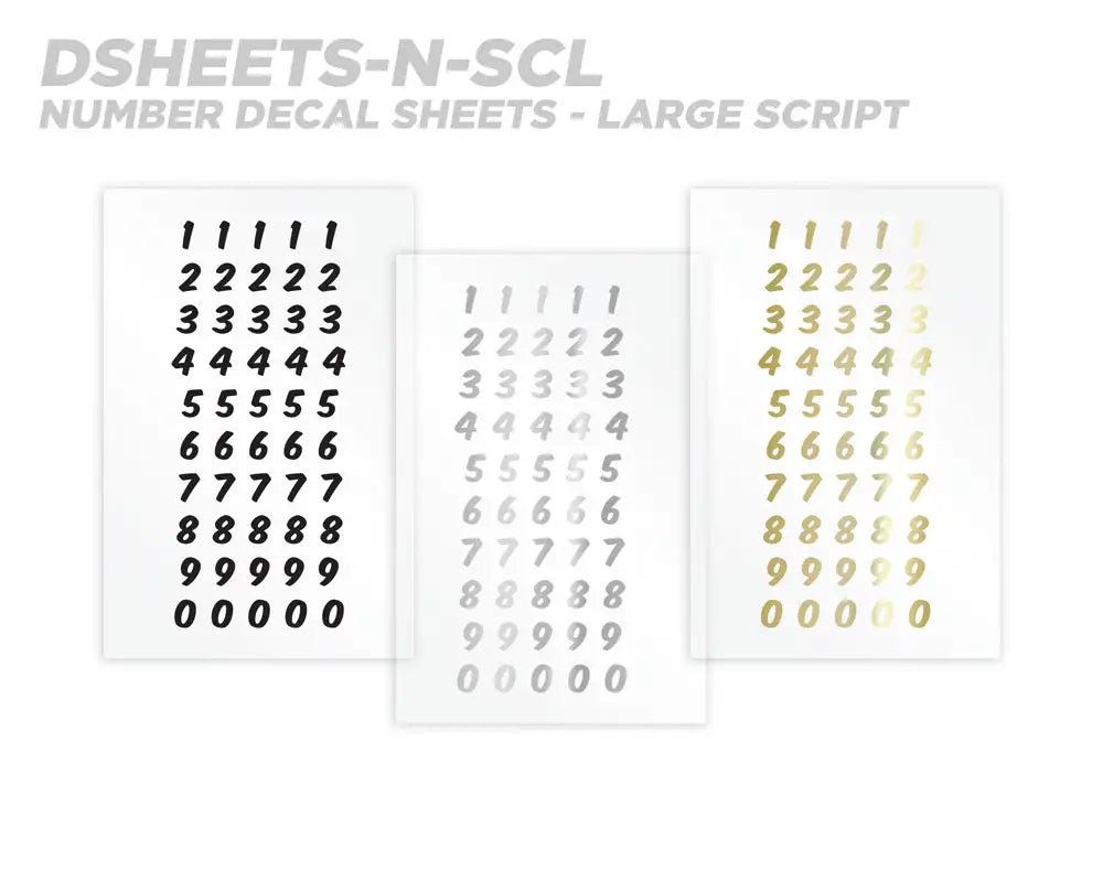 Numeric Rod Decals - Peel & Stick Numbers