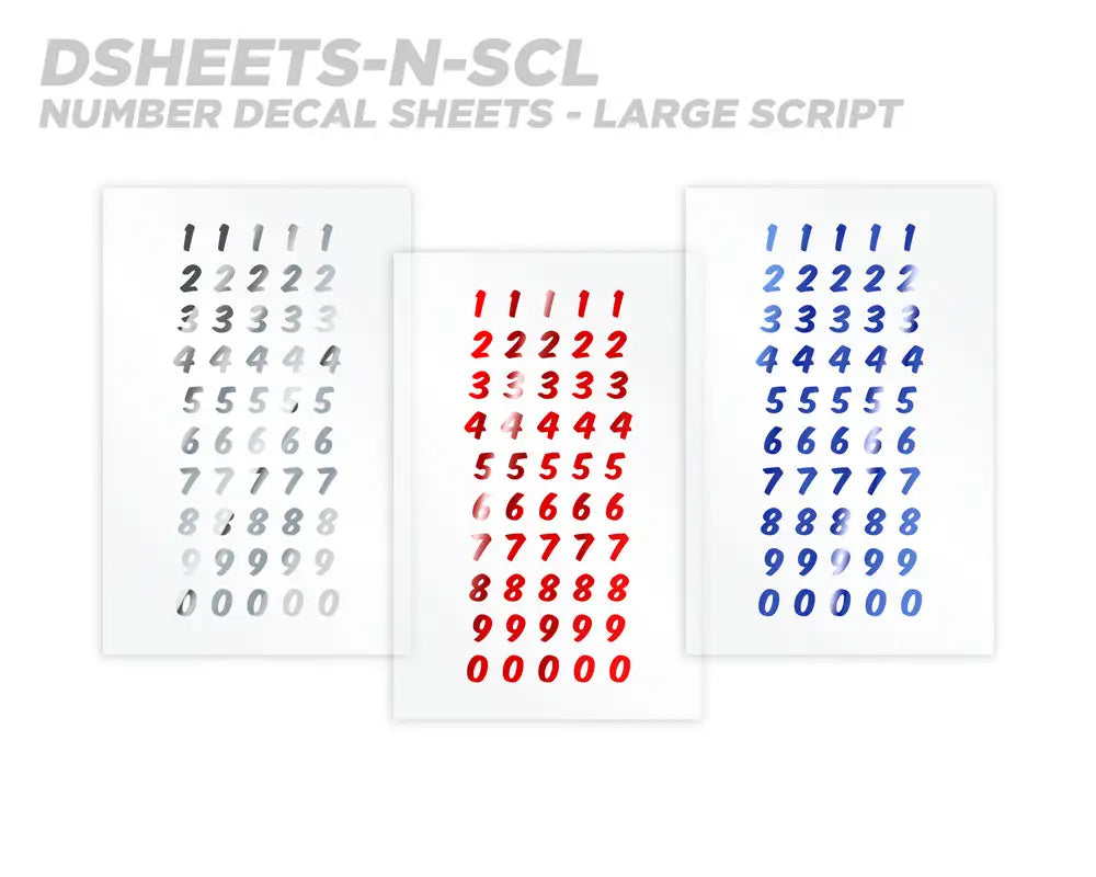 Numeric Rod Decals - Peel & Stick Numbers