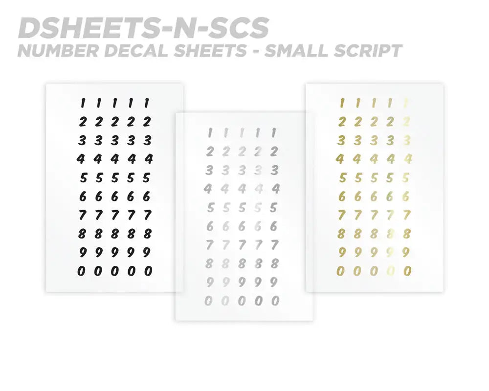 Numeric Rod Decals - Peel & Stick Numbers