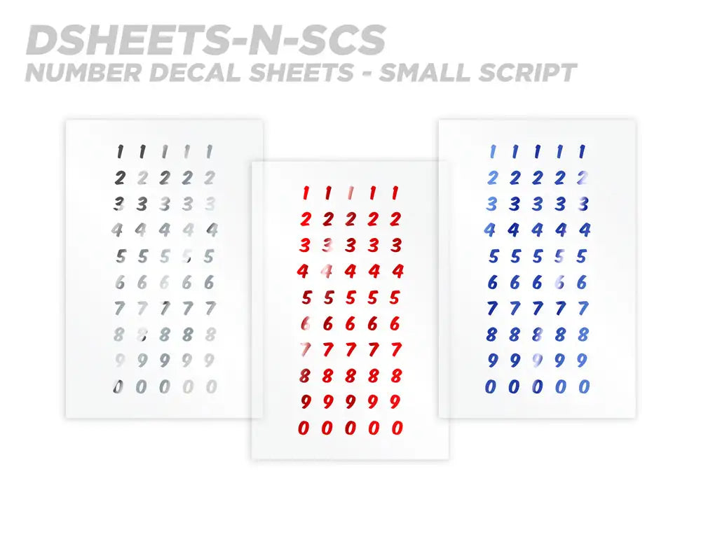 Numeric Rod Decals - Peel & Stick Numbers