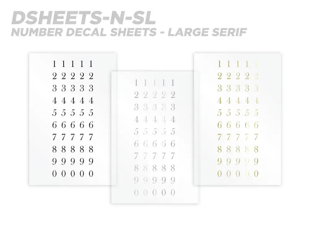 Numeric Rod Decals - Peel & Stick Numbers