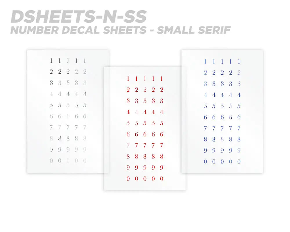 Numeric Rod Decals - Peel & Stick Numbers