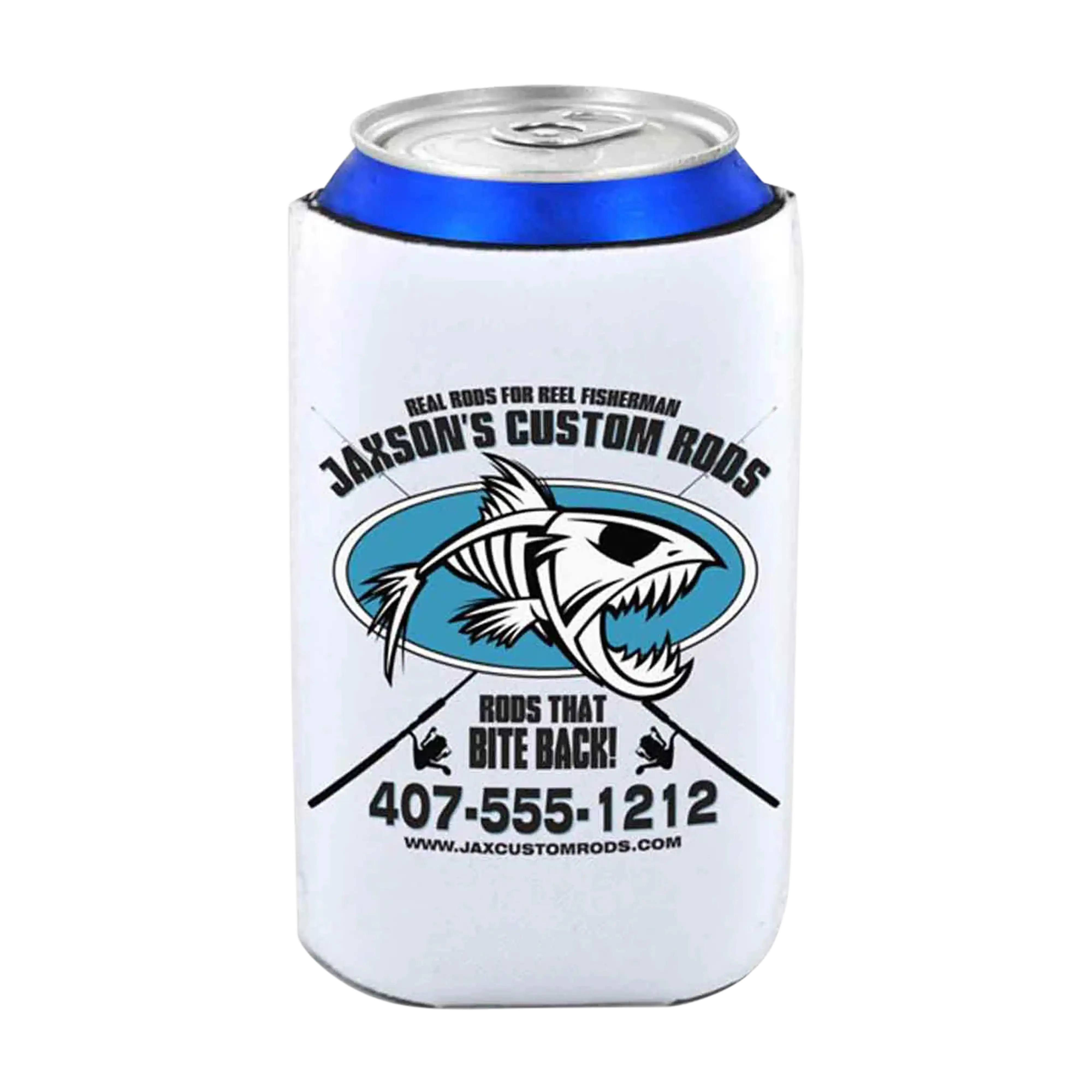 Mud Hole Personalized Can Koozie 015- Fish Skeleton