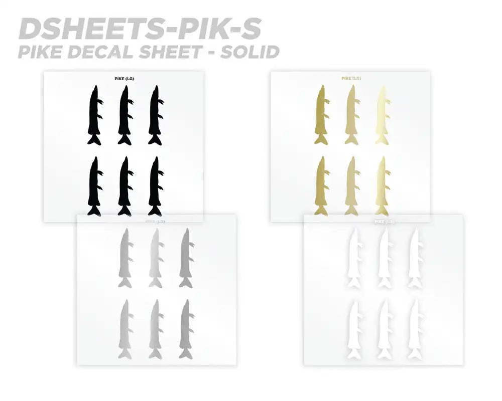 Pike Silhouette Rod Decals - Peel & Stick