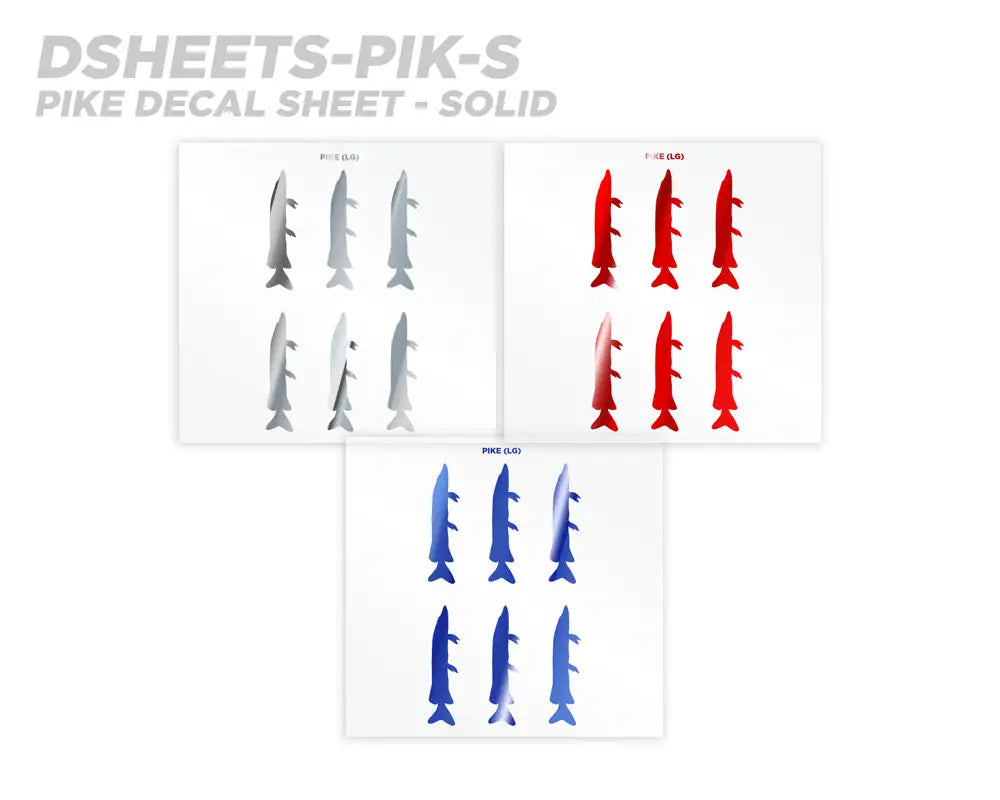 Pike Silhouette Rod Decals - Peel & Stick