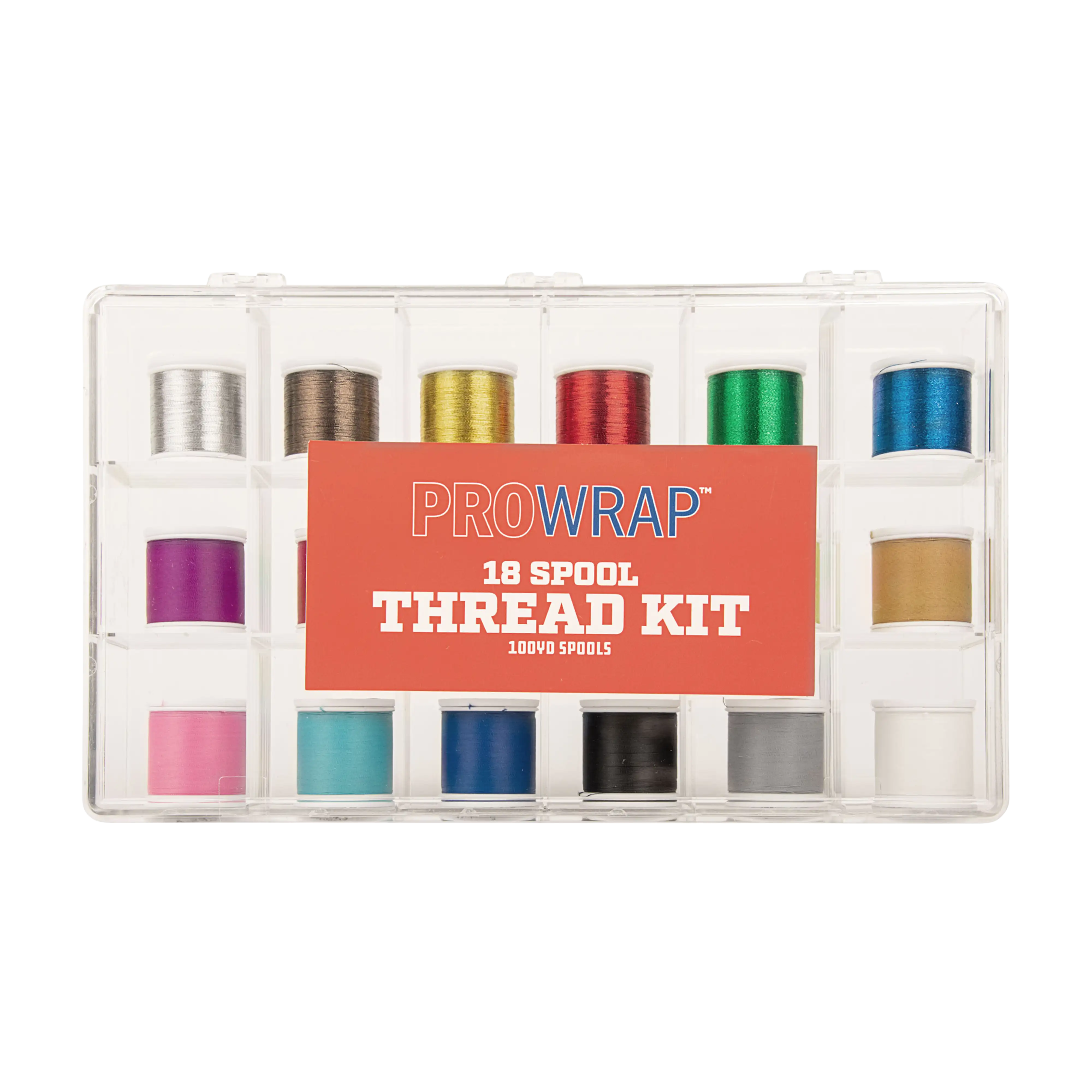ProWrap 18-Spool Thread Assortment with Storage Box
