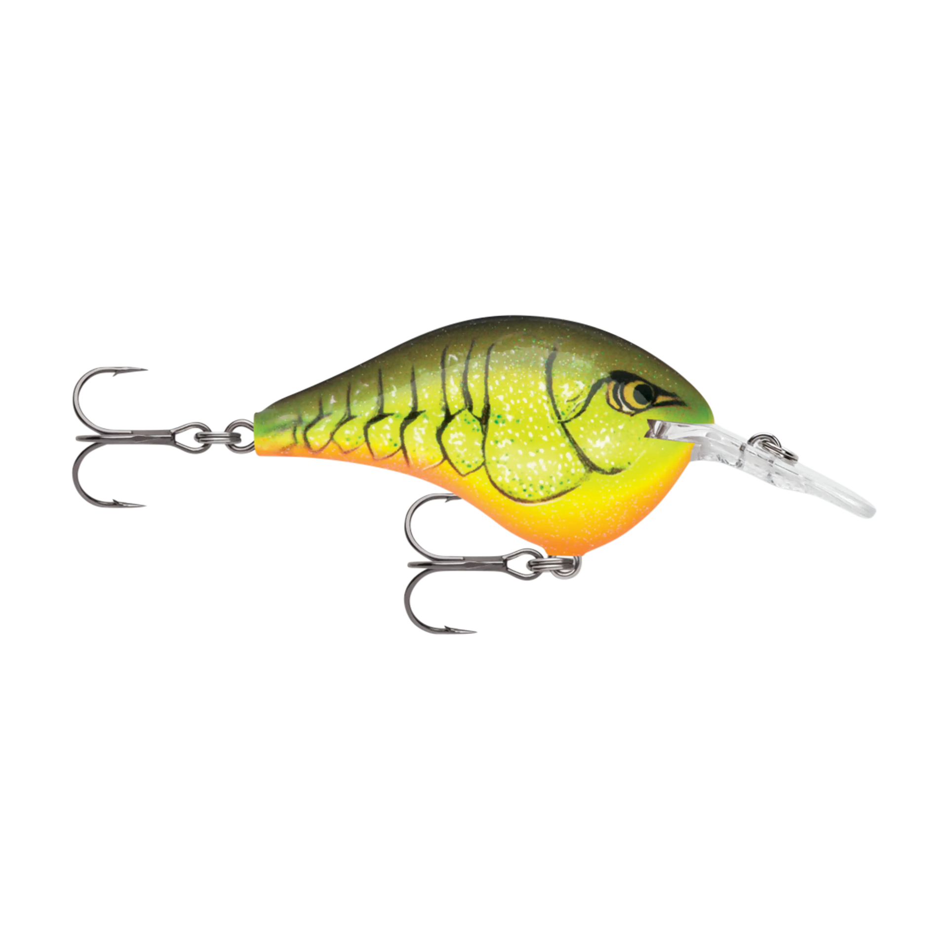 Rapala DT-6 Chartreuse Rootbeer Crawdad