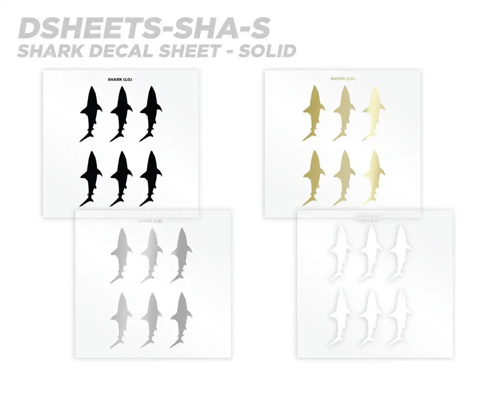 Shark Silhouette Rod Decals - Peel & Stick