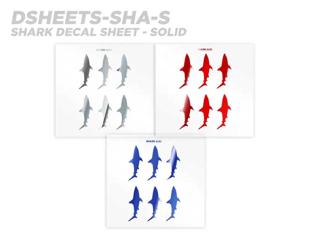 Shark Silhouette Rod Decals - Peel & Stick