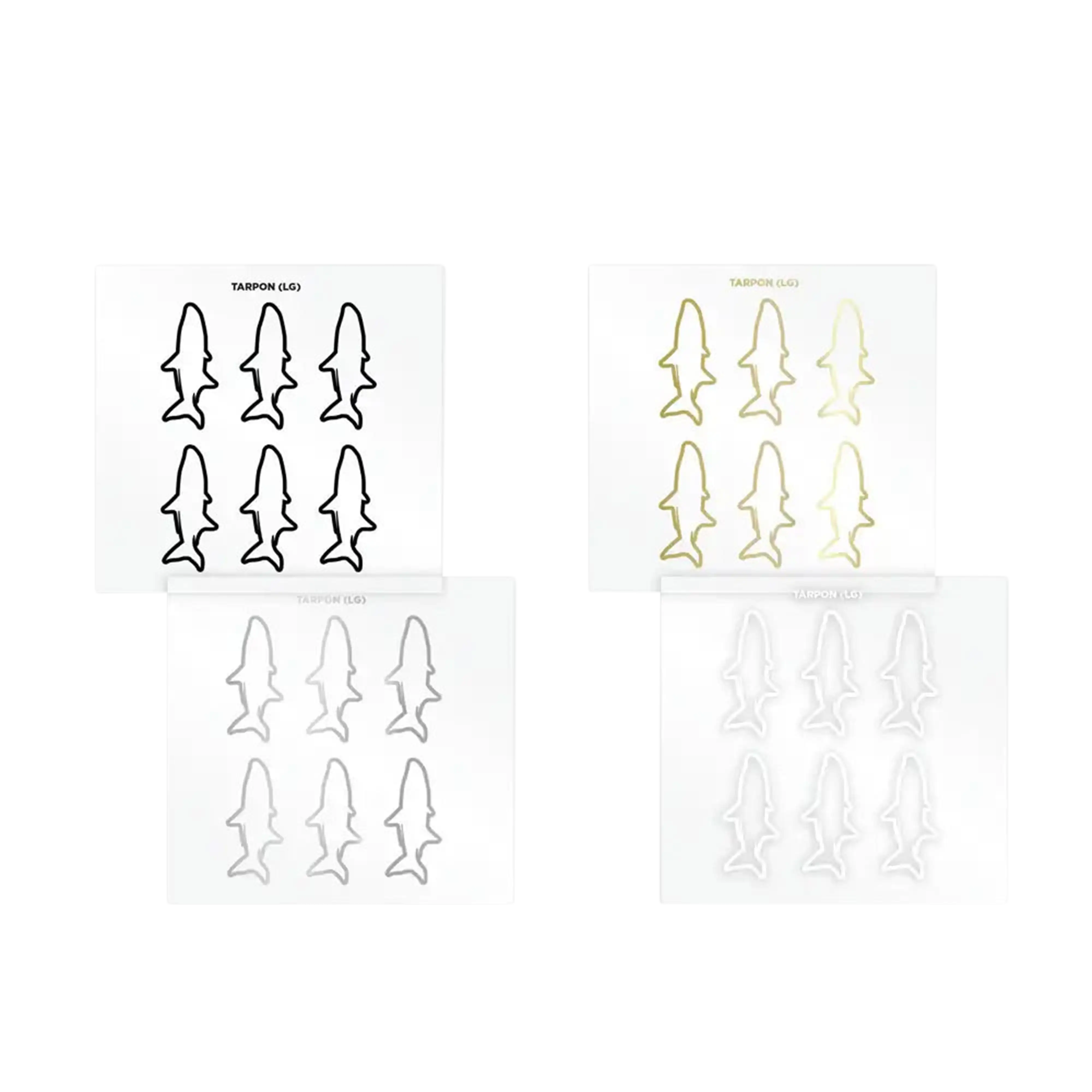 Mud Hole Tarpon Silhouette Rod Decals - Peel & Stick