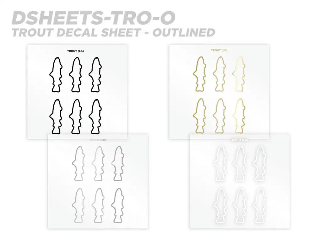 Trout Silhouette Rod Decals - Peel & Stick