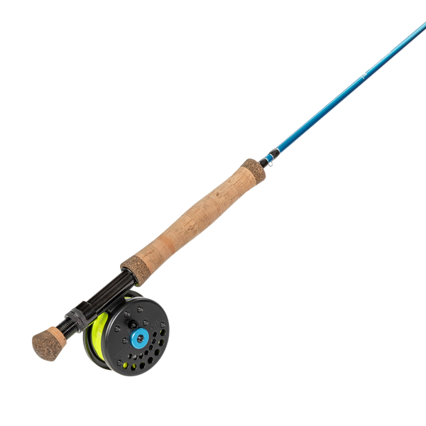 Martin Blue Chip 56R Streamer/Popper Fly Reel and Fishing Rod Combo Kit, 9-Foot, 4-Inch 4-Piece Rod, 5-Weight, Aluminum Reel, Weight-Forward Line, Fly
