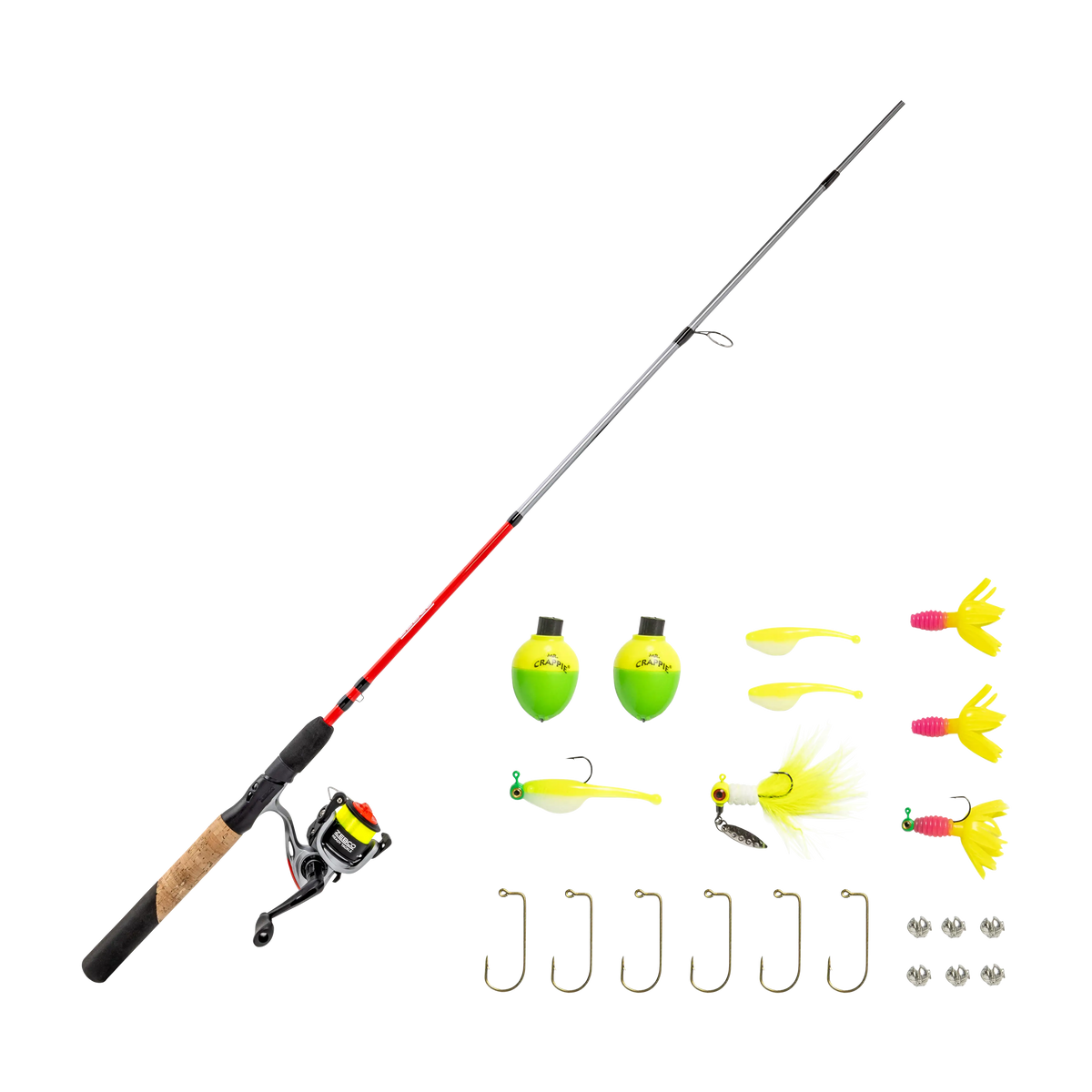 baitcaster combo for crappie fishing Ready Tackle Crappie Spinning Combo with Mr. Crappie Tackle