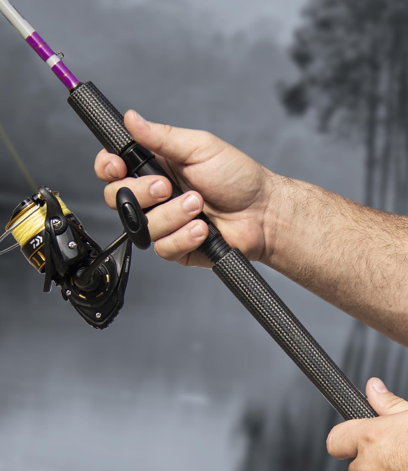 Fishing Rod Handle Split Grip and Carbon insert Reel Seat.