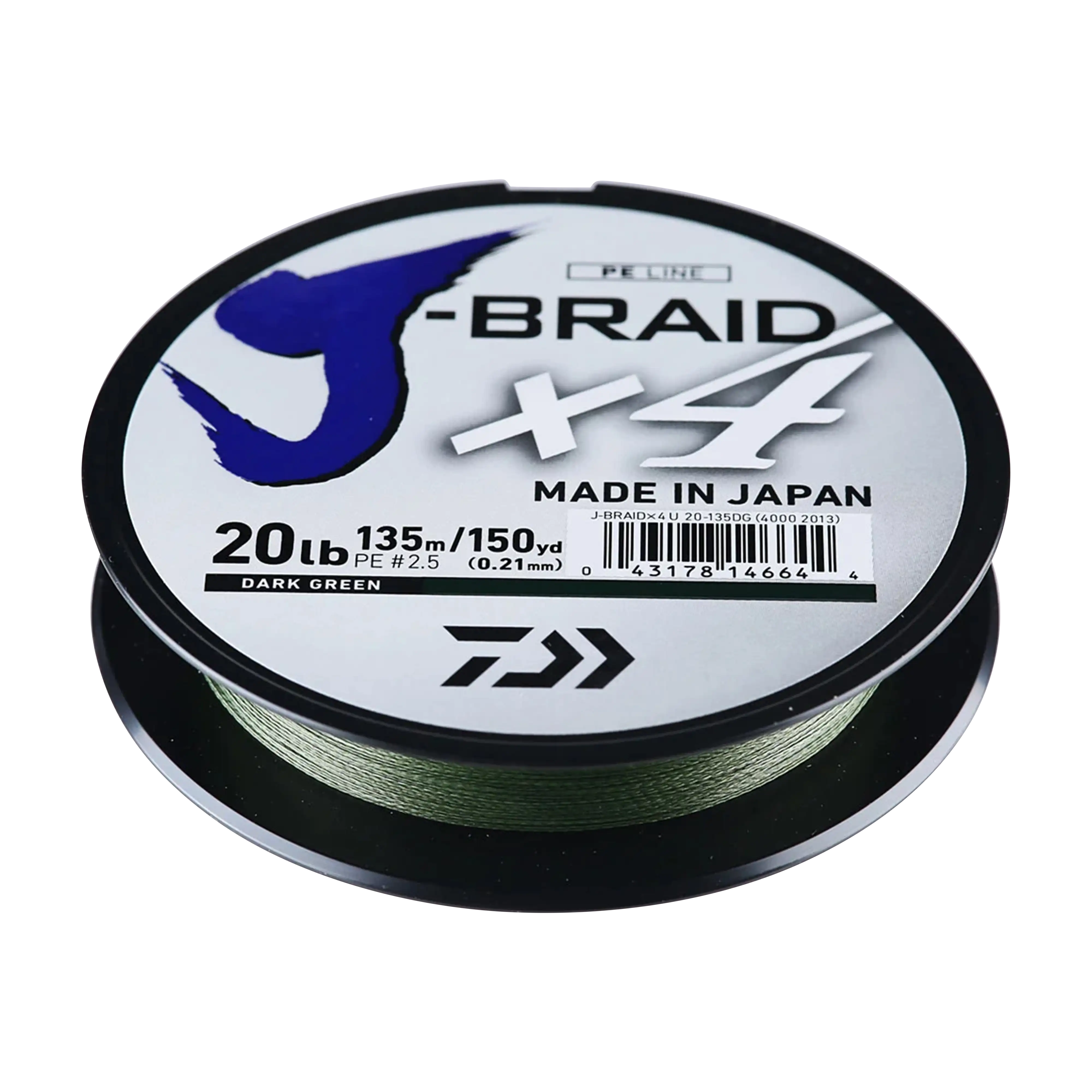 Daiwa Samurai Braided Fishing Line – 300 Yards, Green, Multiple Sizes, Freshwater