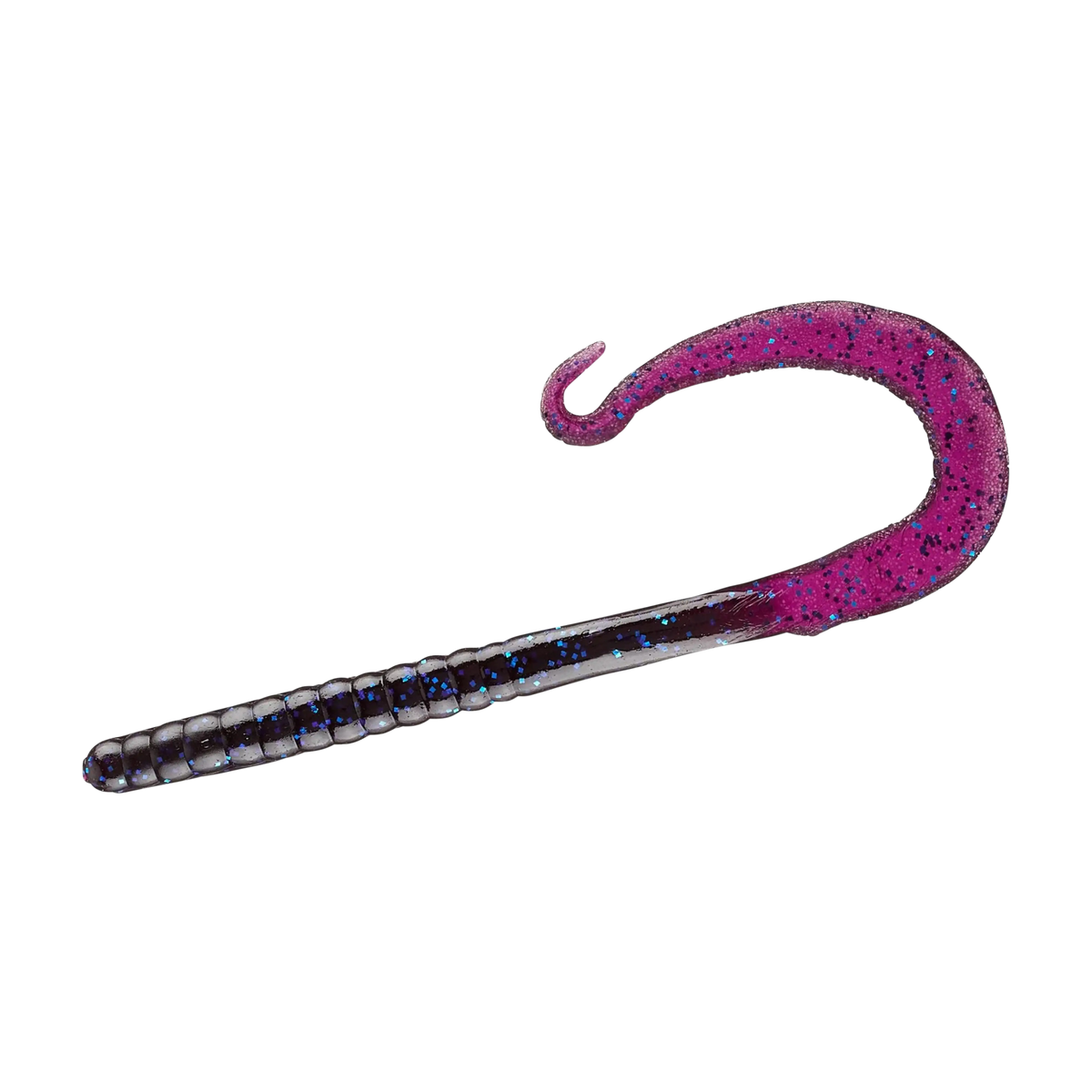 blue worm with yellow tail zoom fishing lure Trick shaped tail Zoom Trick Worm - Junebug