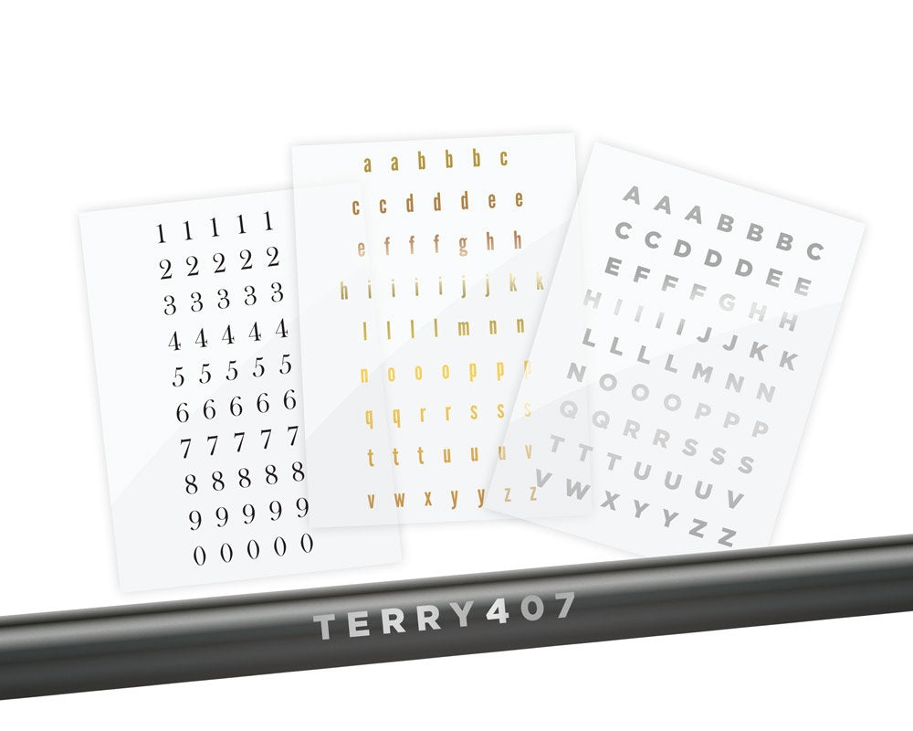 All-in-One Number & Alphabet Rod Decal Kit - Peel & Stick Letters