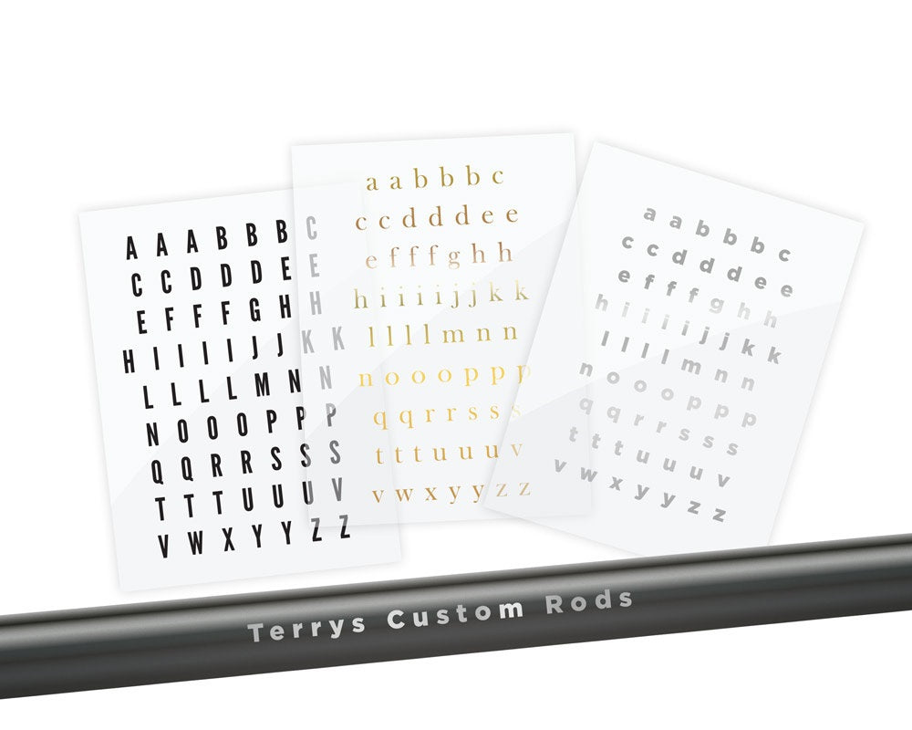 K Rod Lettering Alphabet Rod Decals - Peel & Stick Letters