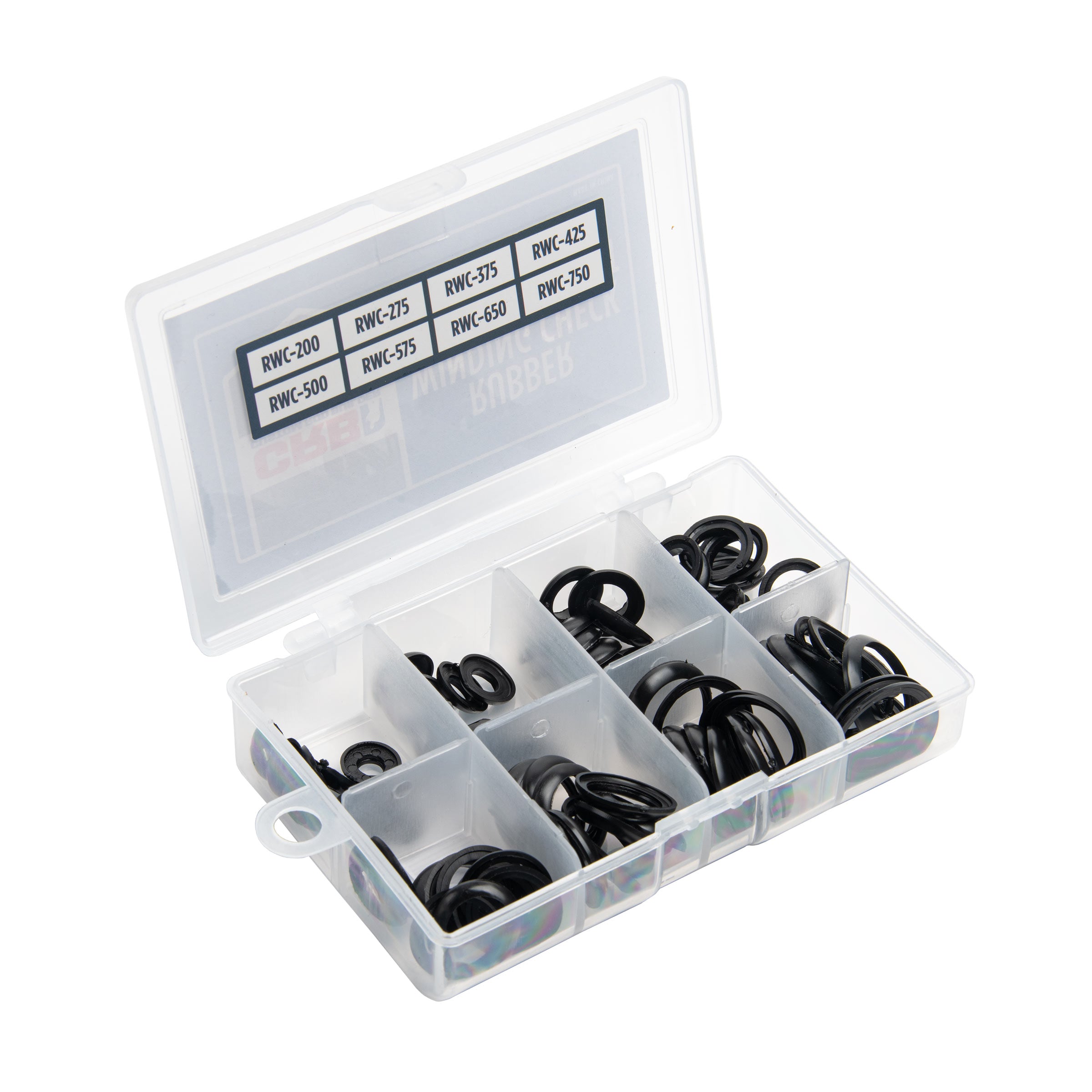 Black Rubber Winding Checks - 80-Piece Assortment Kit