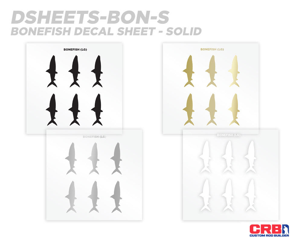 Bonefish Silhouette Rod Decals - Peel & Stick