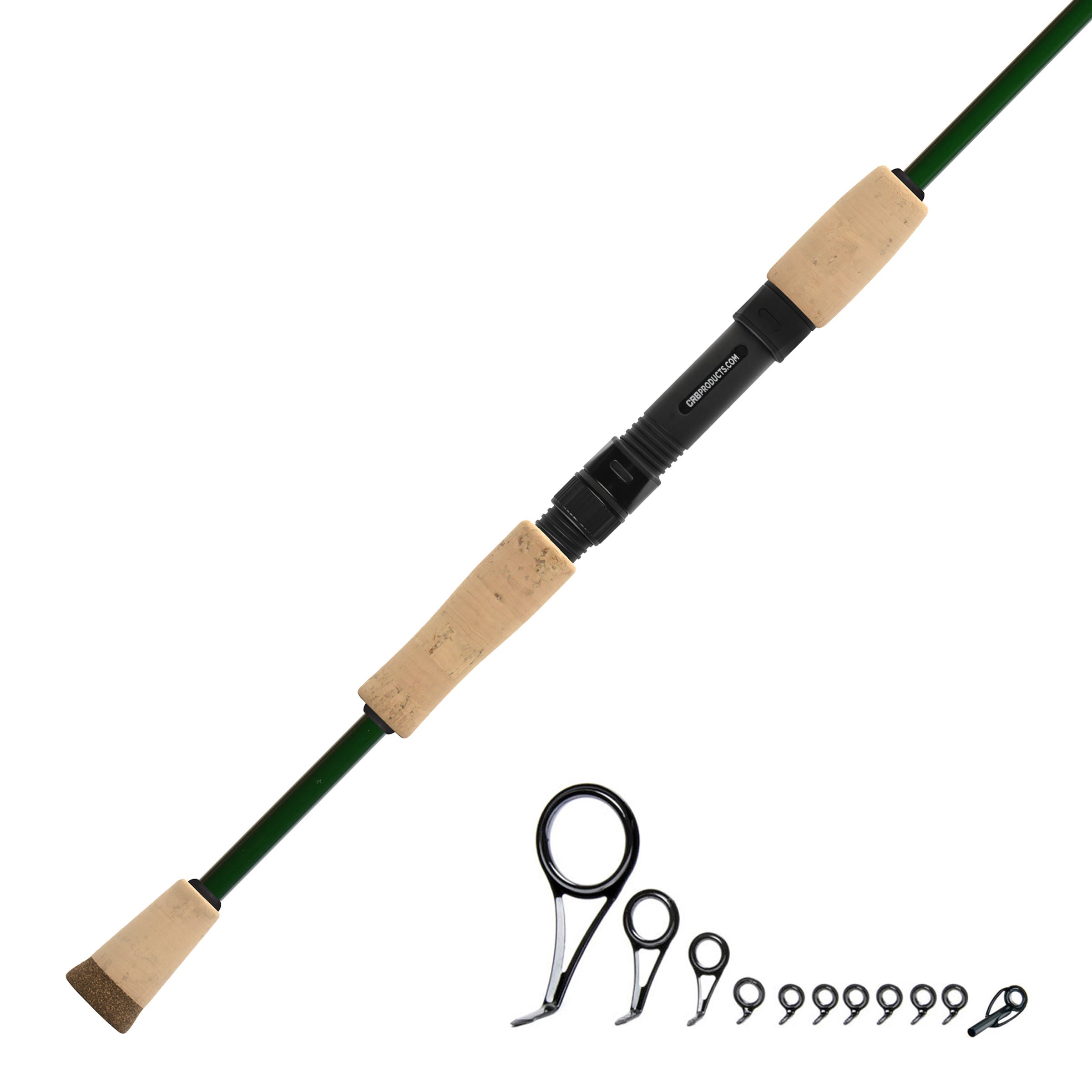 CRB 6'6 Ultralight 2-Piece Color Spinning Rod Kit