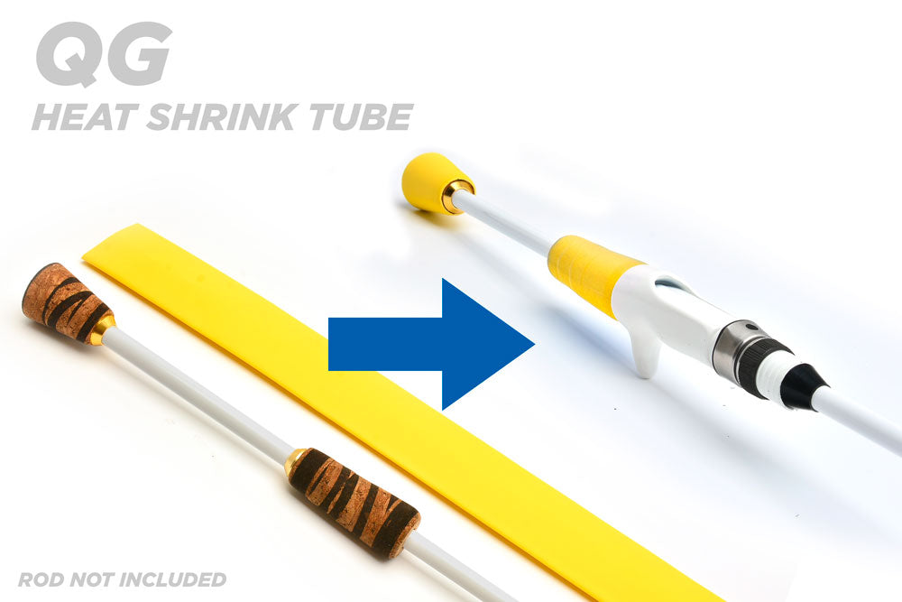 Fishing Rod Handle Heat Shrink X Flock Wrap Tubing by Rod Skins 30mm x 1m  Yellow