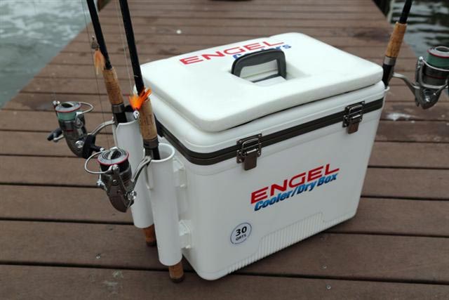 Engel 30 Quart Drybox/Cooler with Rod Holders