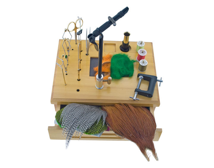 Newmind Fly Fishing Tying Tools Kit Fly Gear, Rotary Fly Tying Vise 360°  Rotation and Multiple Adjustments, Fishing Flies Tying Tools Set