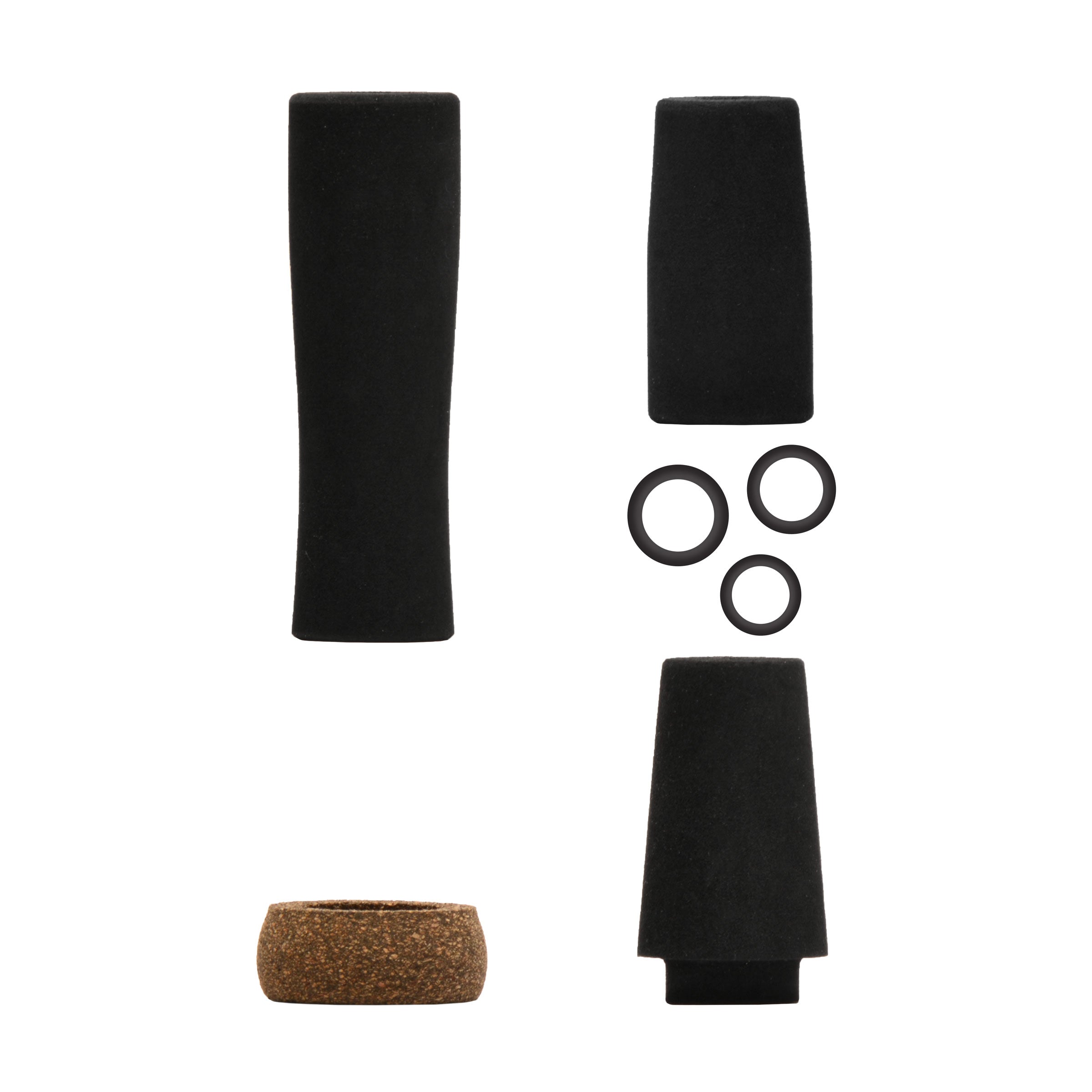 2-Tone Split Grip Kits for Spinning Rods Black & Gray Eva / 3.1875 in. Rear | 1.75 in. Fore