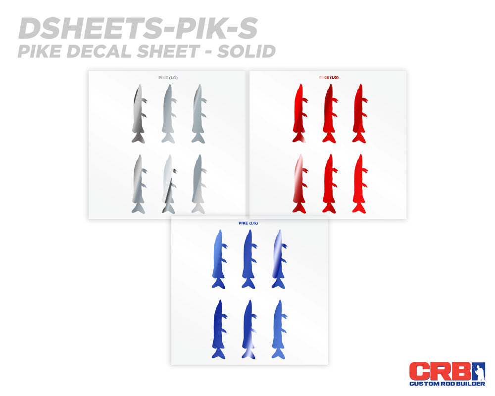 Pike Silhouette Rod Decals - Peel & Stick