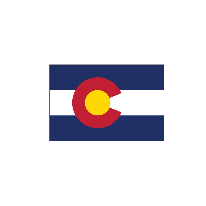 US State Flag Rod Decals Colorado