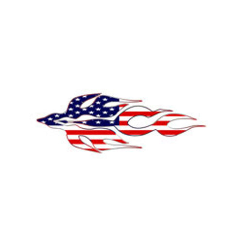 American Heritage Rod Decals USA Flame